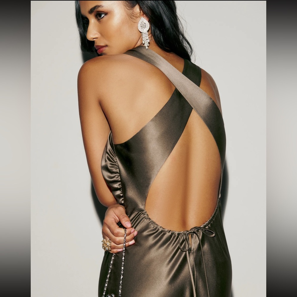 Elegant Reformation Anaiis Silk Dress - Picture 6 of 16